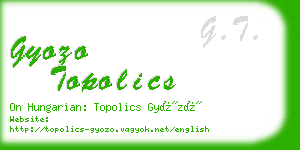 gyozo topolics business card